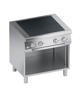 Masina de gatit electrica cu 4 plite dreptunghiulare, baza deschisa, 10 kW