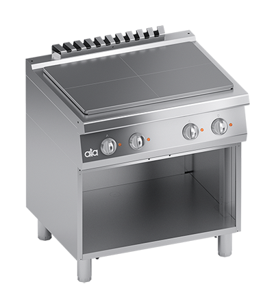 Plita electrica solida cu dulap deschis, 9 kW