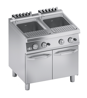 Fierbator paste / bolitor pe gaz 2x26 Litri cu dulap inchis, 17.40 kW