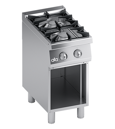 Masina de gatit cu 2 arzatoare, baza deschisa - PERFORMANCE LINE, 14,7 kW