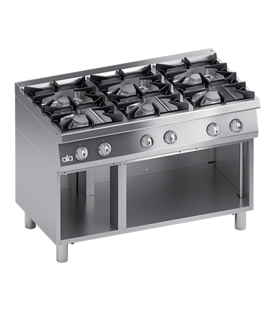 Masina de gatit cu 6 arzatoare, baza deschisa - PERFORMANCE LINE, 44,10 kW