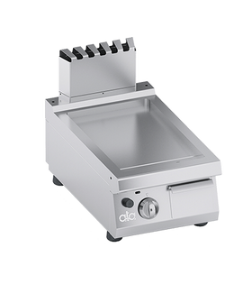 Plita fry-top pe gaz, neted, zona de coacere din inox - PERFORMANCE LINE, 7 kW