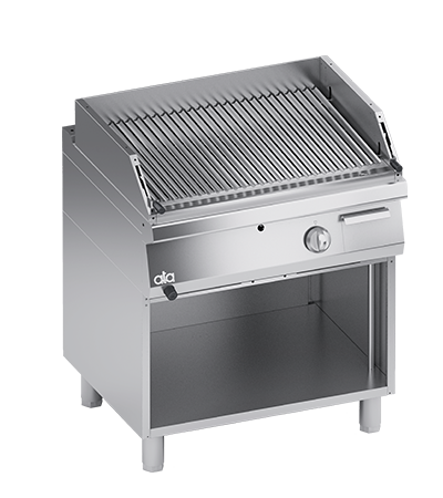 Gratar cu roca vulcanica cu baza deschisa, cu reglaj pe inaltime