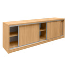 Comoda de birou cu usi glisante 280x50xH90 cm, stejar sonoma, imagine 4