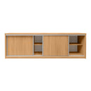 Comoda de birou cu usi glisante 280x50xH90 cm, stejar sonoma, imagine 3