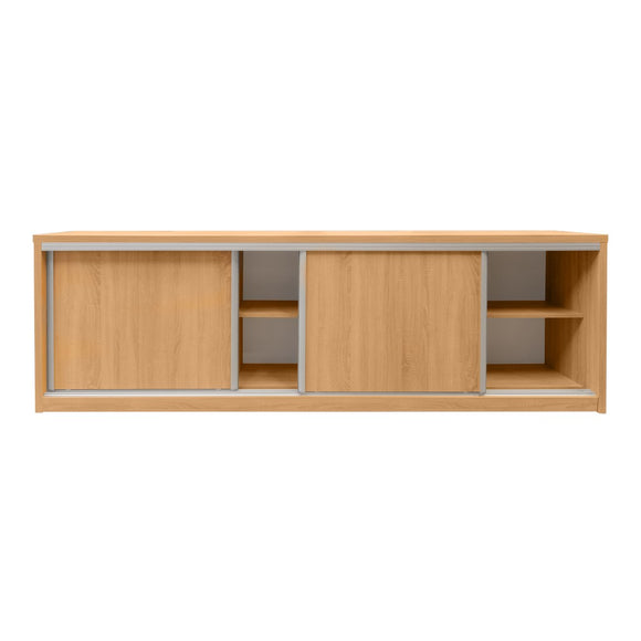 Comoda de birou cu usi glisante 280x50xH90 cm, stejar sonoma, imagine 3