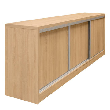 Comoda de birou cu usi glisante 280x50xH90 cm, stejar sonoma, imagine 2