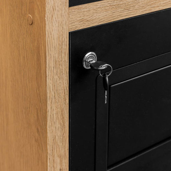 Cos de gunoi cu suport pentru tava H 120 cm L 60 cm G 58 cm dab kamienny