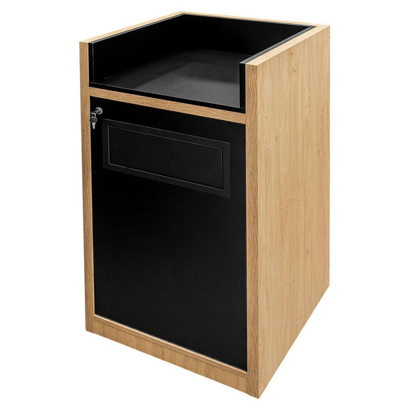 Cos de gunoi cu suport pentru tava H 120 cm L 60 cm G 58 cm dab kamienny