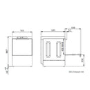 Masina de spalat ustnesile si tavi 60x40 cm, digital, cos 50x60 cm, 3 programe spalare, 380 V, 6.91 kW-3
