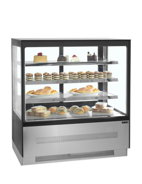 LPD903FBLACK-Oțel inoxidabil Sticlă, 210 l, 2 la 8, 2 usi glisante din sticlă, Ventilat, LED, 530 W, D