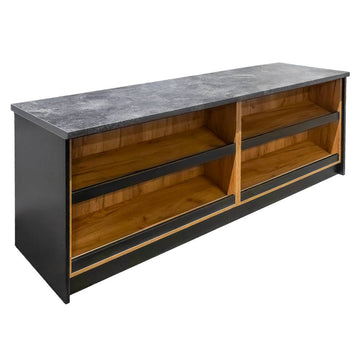 Tejghea de vanzare cu impuls 200x60xH90 cm, negru/stejar kraft, imagine 2