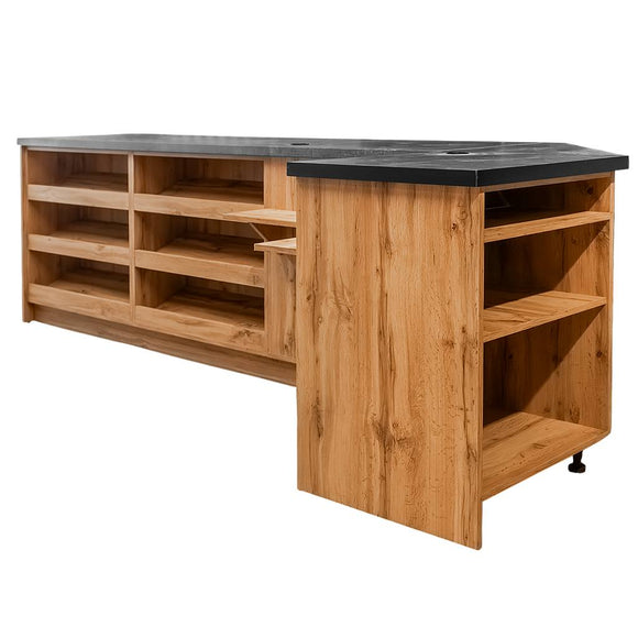 Tejghea magazin impuls pentru vanzare H 90 cm L 310 cm G 60 cm dab wotan