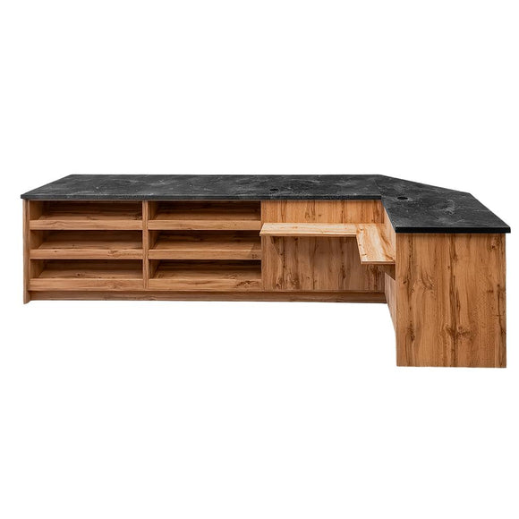 Tejghea magazin impuls pentru vanzare H 90 cm L 310 cm G 60 cm dab wotan