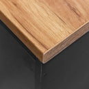 Tejghea magazin impuls cu partea superioara si front vitrat H-90 cm L-270 cm G-60 cm antracit/blat stejar kraft-9
