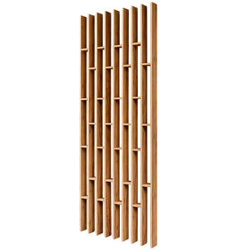 Panou lamele suspendat modular tavan/perete H-250 cm L-96 cm G-10 cm stejar kraft - 0