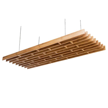 Panou lamele suspendat modular tavan-perete 96x10xH250 cm, stejar kraft, imagine 1