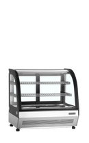 Vitrina frigorifica banca mica neagra LPD60, 60 l, +2/+8C, 2 usi glisante Tefcold – vitrina frigorifica de banca cu usi glisante pentru cofetarie si patiserie