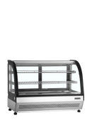 Vitrina frigorifica banca mica neagra LPD80, 78 l, +2/+8C, 2 usi glisante Tefcold – vitrina frigorifica de banca cu usi glisante pentru cofetarie si patiserie