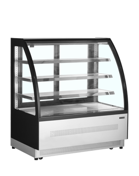 LPD1200CBLACK-Otel inoxidabil Sticla, 218 l, 2 la 8, 2 uși glisante din sticlă, Ventilat, LED, 580 W, D