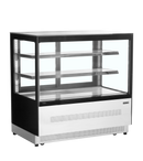 Vitrina frigorifica banca neagra UPD190, 191 l, +2/+8C, 2 usi glisante Tefcold – vitrina frigorifica de banca cu usi glisante pentru cofetarie si patiserie
