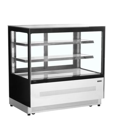 Vitrina frigorifica banca neagra UPD190, 191 l, +2/+8C, 2 usi glisante Tefcold – vitrina frigorifica de banca cu usi glisante pentru cofetarie si patiserie