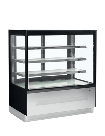 Vitrina frigorifica banca neagra LCT260, 258 l, +2/+8C, 2 usi glisante Tefcold – vitrina frigorifica de banca cu usi glisante pentru cofetarie si patiserie