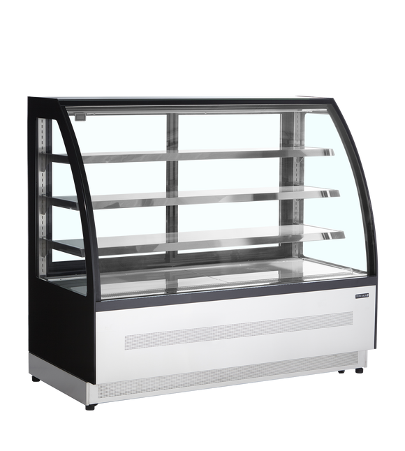 LPD1500CBLACK-Otel inoxidabil Sticla, 277 l, 2 la 8 C, 2 uși glisante din sticlă, Ventilat, LED, 798 W, D
