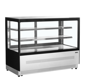 Vitrina frigorifica banca neagra LCT250, 244 l, +2/+8C, 2 usi glisante Tefcold – vitrina frigorifica de banca cu usi glisante pentru cofetarie si patiserie