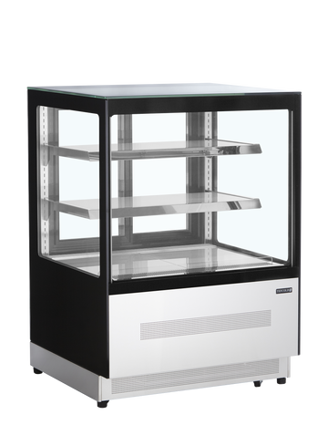 Vitrina frigorifica banca neagra LCT140, 140 l, +2/+8C, 2 usi glisante Tefcold – vitrina frigorifica de banca cu usi glisante pentru cofetarie si patiserie