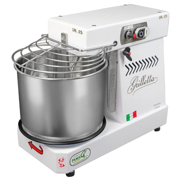 Malaxor aluat cu cap rabatabil, cuva 8 Litri 5kg aluat, 10 viteze, motor asincron, putere 0.37 kW