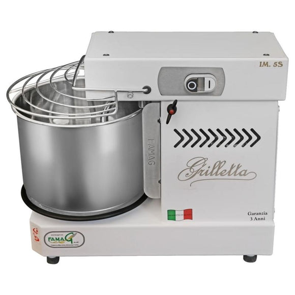 Malaxor aluat cu cap rabatabil, cuva 8 Litri 5kg aluat, 1 viteza, motor asincron, putere 0.37 kW