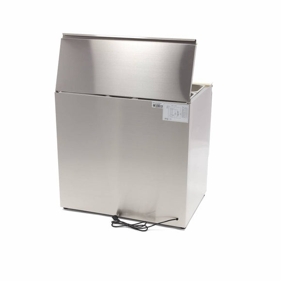 Masa refrigerata inox tip saladeta, 0C 10C cu 2 usi, blat de taiere din polietilena, capac inox, capacitate 257 Litri