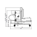 Masina automata de dozat si umplut pneumatica MECH-MASZ D-MAX – inox, dozaj max. 1400 ml – detaliu