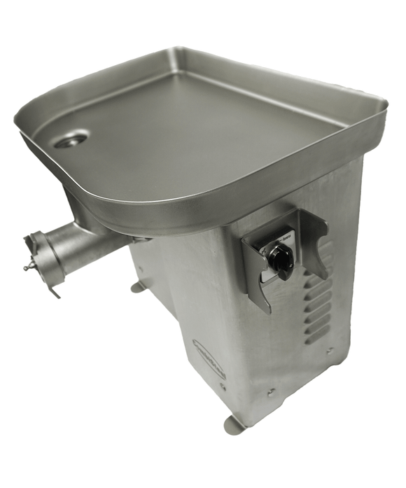 Masina de tocat carne nr 12, 150 kgh. inox, cu funtie revers, 3 site Ø 3, 6, 8 mm, alimentare 230 V