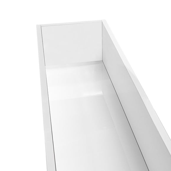 Lada pentru flori H-70 cm L-135 cm G-30 cm Biel Mirror Gloss