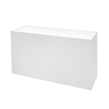 Lada pentru flori H-70 cm L-135 cm G-30 cm Biel Mirror Gloss - 0