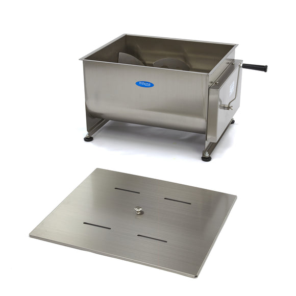 Malaxor Carne - 60L - 55kg Carne - Ax Dublu - Manual Cu acest mixer de carne