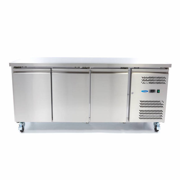 Masa de congelare inox, -22 18C, 3 usi, cu roti