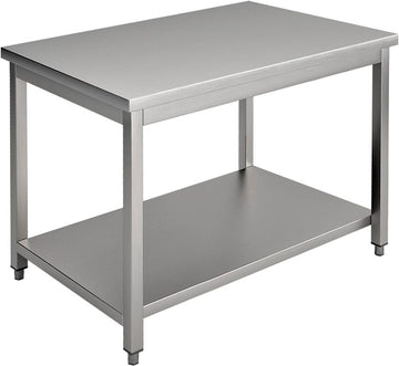 Masa inox, 1000 x 700 x H850 mm. cu o polita