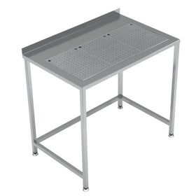 Masa inox 100x65 cm cu tava picurare incastrata, pentru peraparare carne, peste Latime mm 1000 Adancime mm