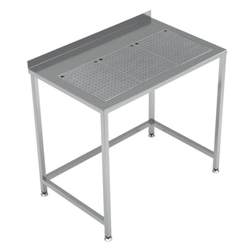 Masa inox 100x65 cm cu tava picurare incastrata, pentru peraparare carne, peste Latime mm 1000 Adancime mm