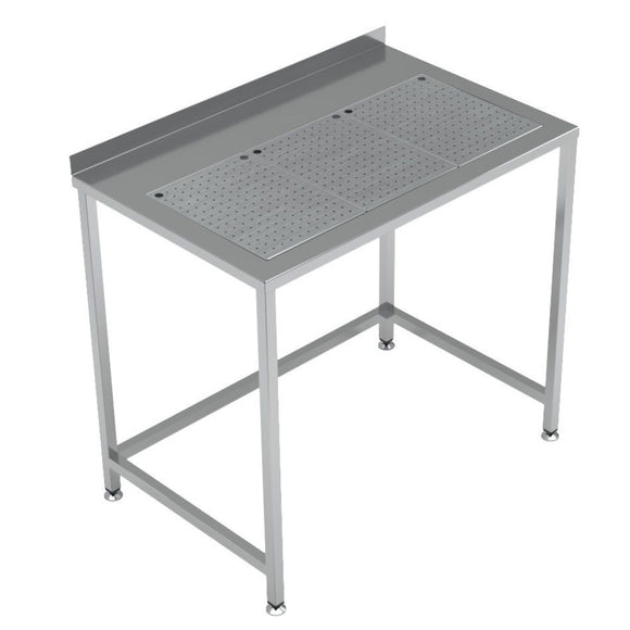 Masa inox 100x65 cm cu tava picurare incastrata, pentru peraparare carne, peste Latime mm 1000 Adancime mm