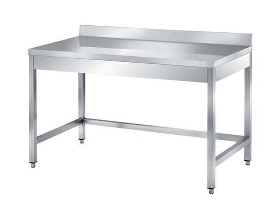 Masa inox, 2000 x 700 x H850 mm. cu 3 bare, inaltator la perete
