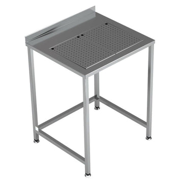 Masa inox 70x65 cm cu tava picurare incastrata, pentru peraparare carne, peste Latime mm 700 Adancime mm