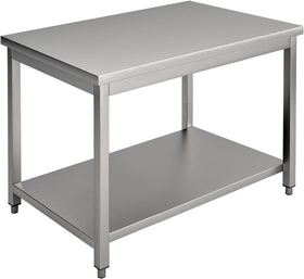 Masa inox, 900 x 600 x H850 mm. cu o polita