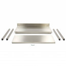 Masa inox 120 x 70 x 85 cm - cu polita si inaltator la perete Masa inox 120 x 70