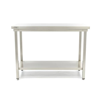 Masa inox 140 x 60 x 85 cm cu polita