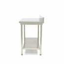 Masa inox 160 x 70 x 85 cm - cu polita si inaltator la perete Masa inox 160 x 70