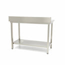 Masa inox 160 x 70 x 85 cm - cu polita si inaltator la perete Masa inox 160 x 70